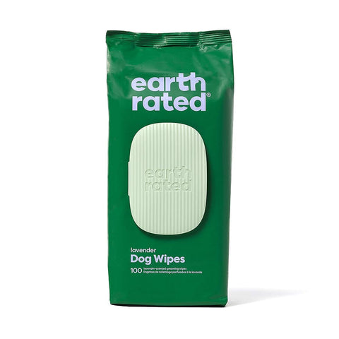Earth Rated Hypoallergenic Dog Grooming Wipes - Lavendel - Puppy Village.nl