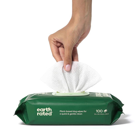 Earth Rated Hypoallergenic Dog Grooming Wipes - Puppy Village.nl