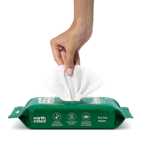 Earth Rated Hypoallergenic Dog Ear Wipes - Puppy Village.nl