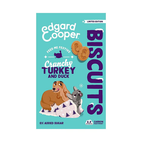 Edgard & Cooper Festive Biscuits (Kalkoen & Eend) - Puppy Village.nl