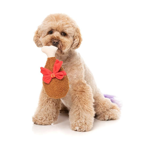 FuzzYard Xmas Good Tidings Turkey Leg - Puppy Village.nl