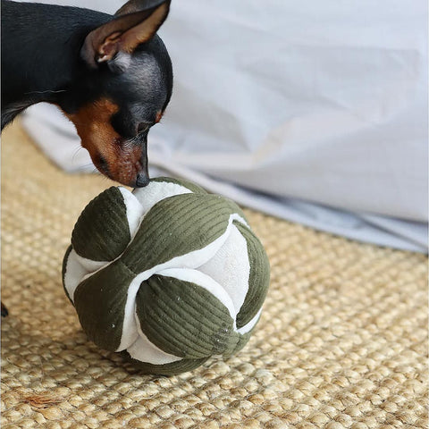 Lambwolf Collective MONTI Crinkly + Squeaky Snuffle Ball – Pine