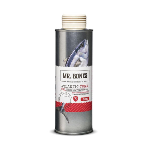 Mr. Bones Tonijnolie met Chondroprotectors – 100% natuurlijk voedingssupplement voor honden, rijk aan omega-3 vetzuren, glucosamine en chondroïtine voor gewrichts- en vachtondersteuning