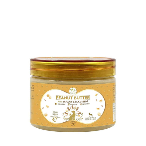 Pawfect Peanut Butter - Banana & Flaxseeds (275 gr.) - Puppy Village.nl