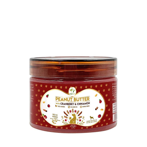 Pawfect Peanut Butter - Cranberry & Cinnamon (275 gr.) - Puppy Village.nl