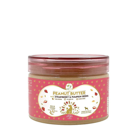 Pawfect Peanut Butter - Strawberry & Pumpkin (275 gr.) - Puppy Village.nl