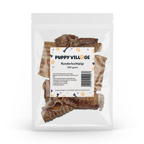 Puppy Village Runderluchtpijp (250 gr.) - Puppy Village.nl