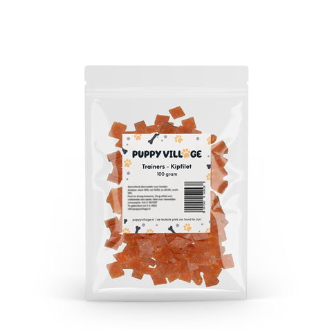 Puppy Village Puppy Trainers - Kipfilet (100 gr.) - Puppy Village.nl