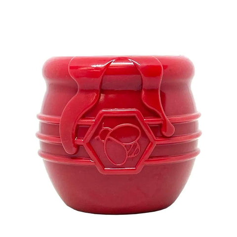 SodaPup Honey Pot eCup Treat Dispenser – Honey Pot (Rood) - Puppy Village.nl