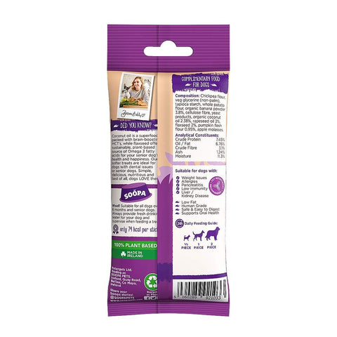 Soopa Senior Dental Sticks - Banaan, Pompoen & Lijnzaad - Puppy Village.nl