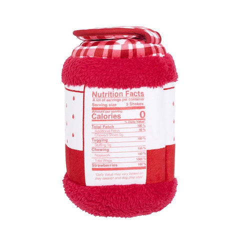 ZippyPaws Bungee Burrow – Strawberry Jam Jar ZippyPaws Bungee Burrow interactief hondenspeelgoed en intelligentiespel – aardbeienjam pot met elastisch bungeekoord & Strawberry Miniz knuffels met piepers