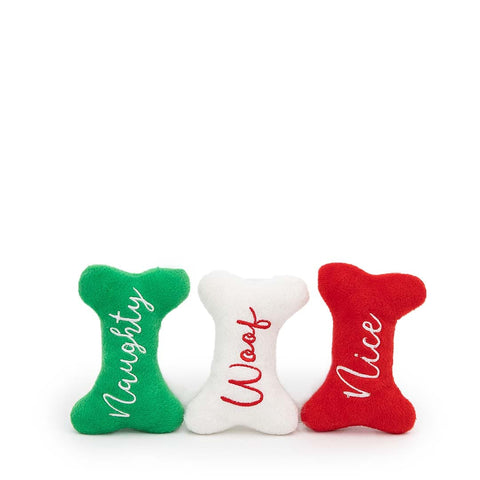 ZippyPaws Holiday Miniz – Naughty and Nice Bones ZippyPaws Holiday Miniz - Naughty and Nice Bones - Puppy Village.nl