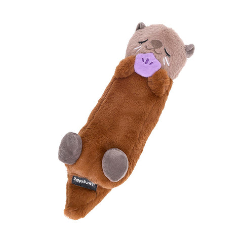 ZippyPaws Snooziez with Shhhqueaker – Otter