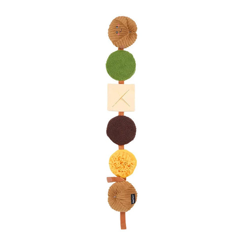 ZippyPaws Snufflerz Stacks Breakfast Sandwich – volledig uitgeklapt snuffelspeelgoed en intelligentespeelgoed met zichtbare verstopplekjes in zes stoffen panelen
