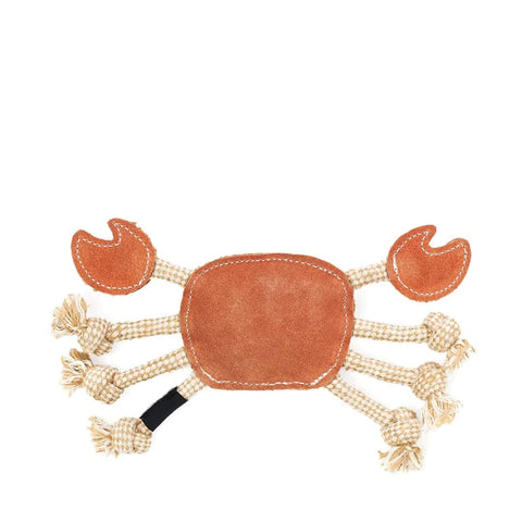 ZippyPaws ecoZippy Suede and Rope Buddies – Crab - Puppy Village.nl