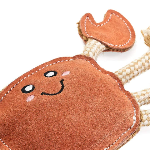 ZippyPaws ecoZippy Suede and Rope Buddies – Crab - Puppy Village.nl