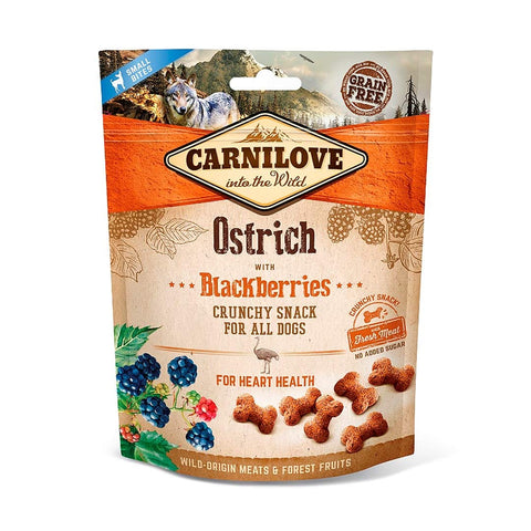 Carnilove Crunchy Treats - Struisvogel & Zwarte Bessen - Puppy Village.nl