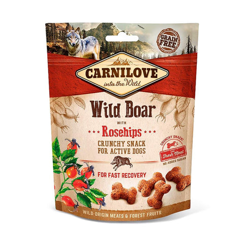 Carnilove Crunchy Treats - Wild Zwijn & Rozenbottels - Puppy Village.nl