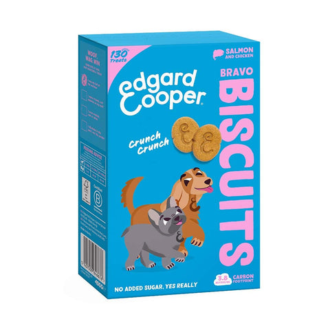Edgard & Cooper Bravo Biscuits - Zalm & Kip - Puppy Village.nl