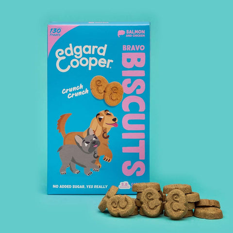 Edgard & Cooper Bravo Biscuits - Zalm & Kip - Puppy Village.nl