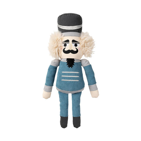 FuzzYard LIFE Nutcracker – pluche kerst hondenspeeltje in de vorm van een klassieke notenkraker met navy uniform en rode details