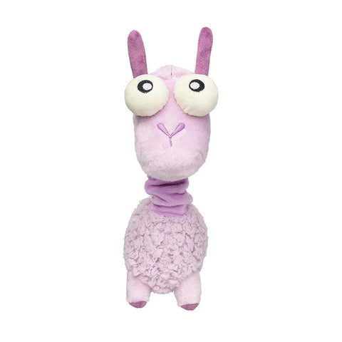 FuzzYard Neck Minnits – Neckita the Llama piepend pluche hondenspeelgoed met bungelende nek en zachte fluffy lama-vacht