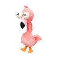 FuzzYard Neck Minnits – Neckole the Flamingo pluche hondenspeeltje met grote ogen, bungelende nek en roze fluffy lijf
