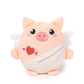 FuzzYard Valentine’s Cu-Pig – zacht pluche hondenspeeltje met pieper in de vorm van een vliegend varkentje met engelenvleugels