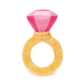 FuzzYard Valentine’s Diamond in the Ruff Ring – pluche hondenspeeltje in ringvorm met roze diamant en geborduurde details