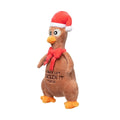 FuzzYard Chicken It Twice Chook – vrolijk pluche kerstkip hondenspeelgoed met pieper en geborduurde tekst Making a List, Chicken It Twice!