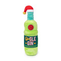 FuzzYard Xmas Gin-gle Gin – pluche hondenspeeltje voor kerst, in de vorm van een fles gin met kerstmuts en pieper