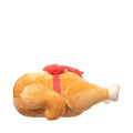 FuzzYard Let’s Get Basted Roast – kerst hondenspeeltje van FuzzYard, close-up van zachte pluche kalkoen met rode strik