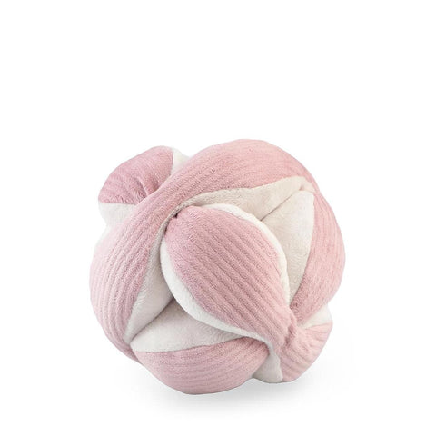 Lambwolf Collective MONTI Crinkly + Squeaky Snuffle Ball – Blush Pink