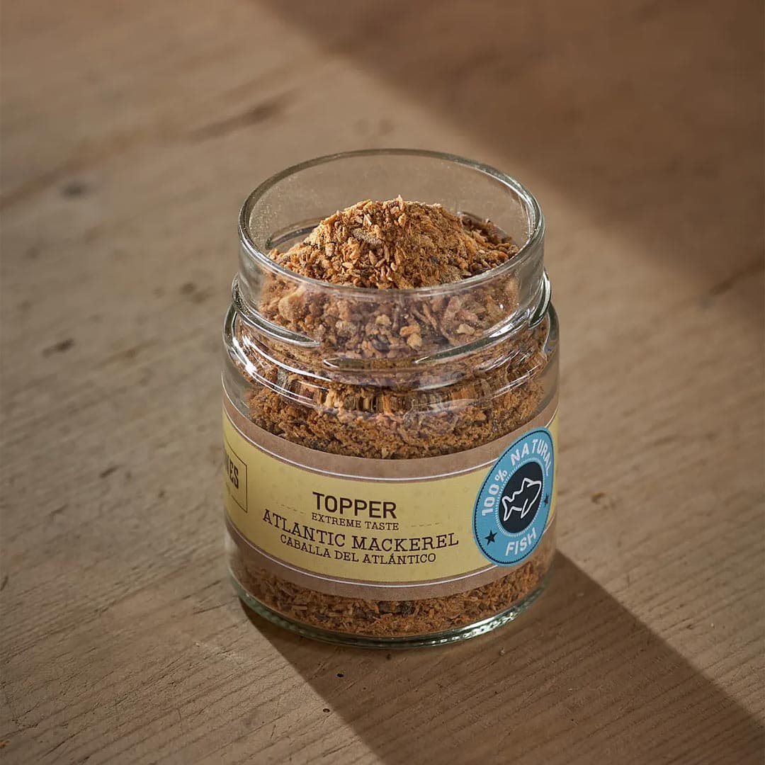 Mr. Bones Topper – Atlantische Makreel – langzaam gedroogde makreelsnippers, rijk aan eiwitten en omega-3 vetzuren