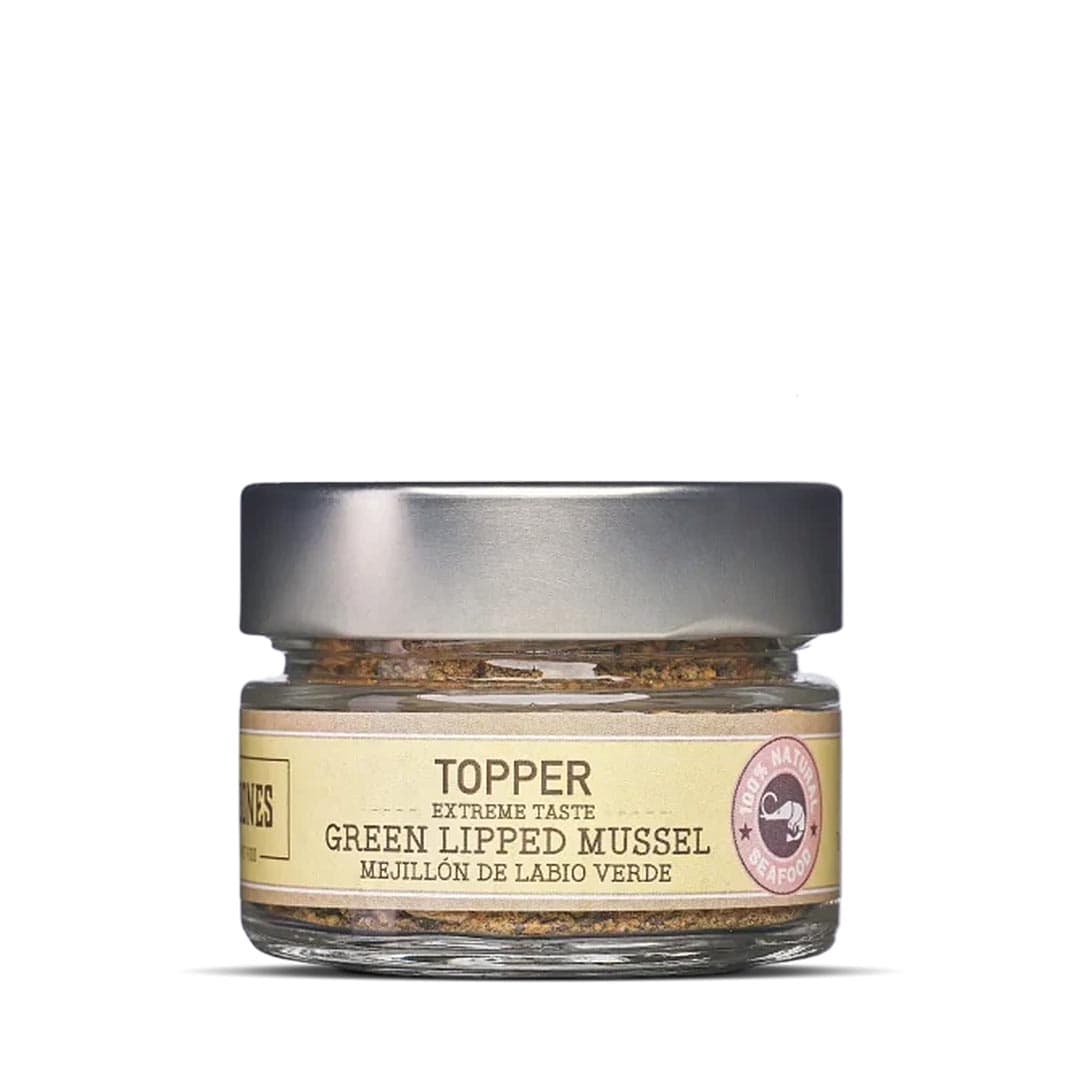 Mr. Bones Topper Groenlipmosselen – 100% natuurlijke, eiwitrijke maaltijdverrijker voor honden met glucosamine en chondroïtine, ter ondersteuning van gezonde gewrichten en als smaakvolle toevoeging aan brokken, natvoer of BARF-maaltijden