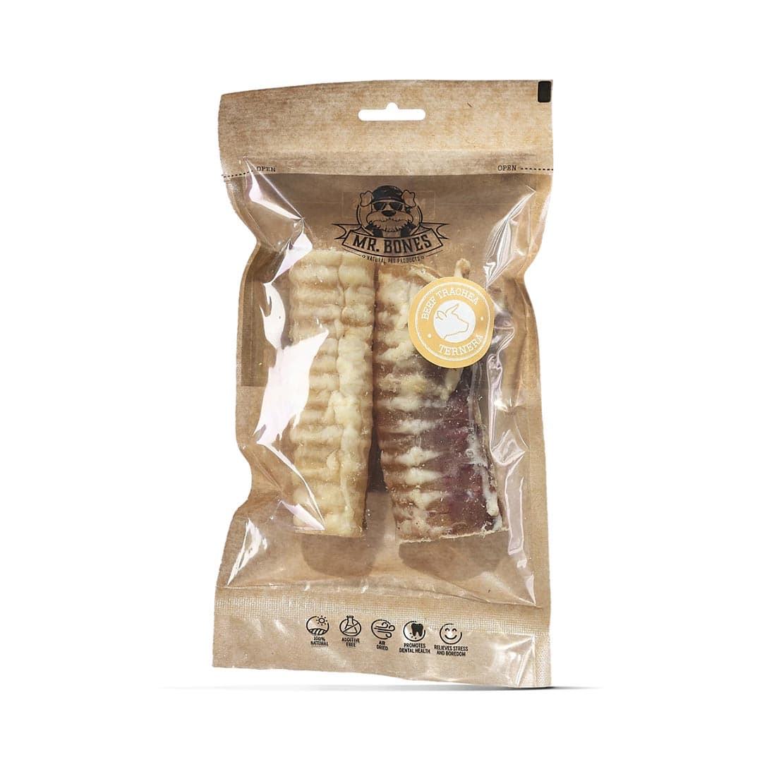 Mr. Bones Runderluchtpijp – kauwsnack hond, runderluchtpijp, 100% rund, natuurlijk gedroogd
