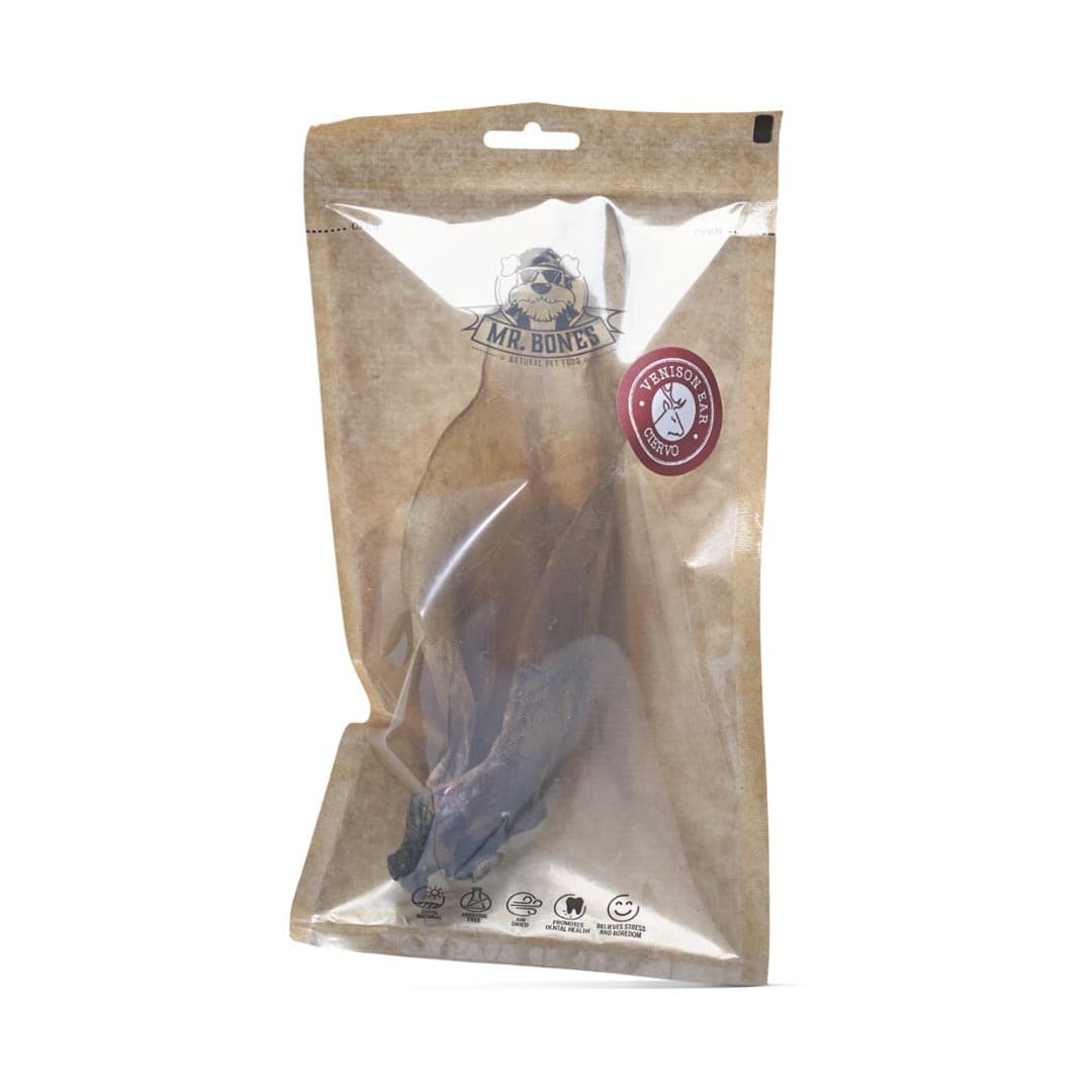 Mr. Bones Hertenoor (L) – kauwsnack hond, hertenoor, 100% hert, natuurlijk gedroogd
