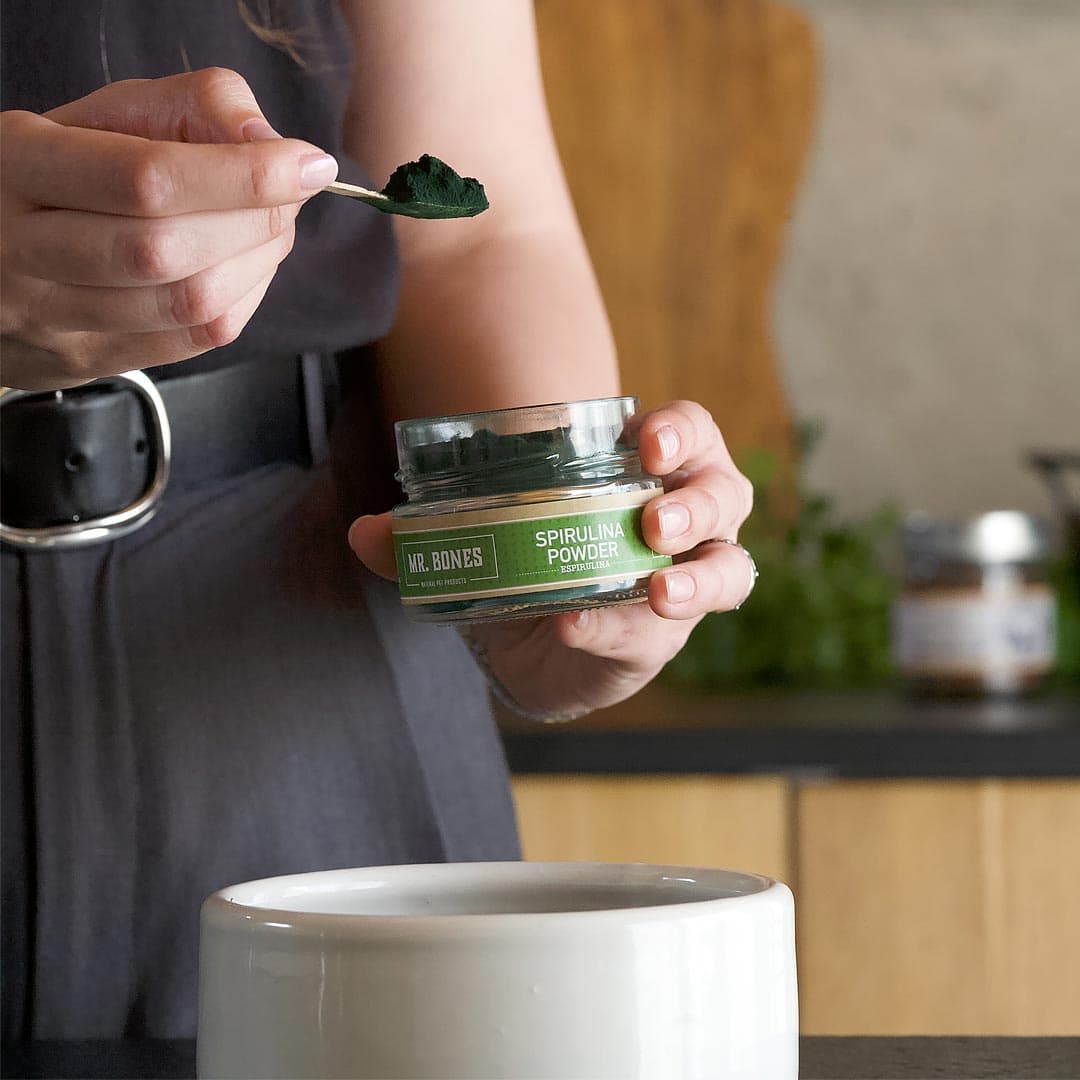 Mr. Bones Spirulina – 100% natuurlijk spirulina algenpoeder voor honden, rijk aan antioxidanten ter ondersteuning van vitaliteit en weerstand