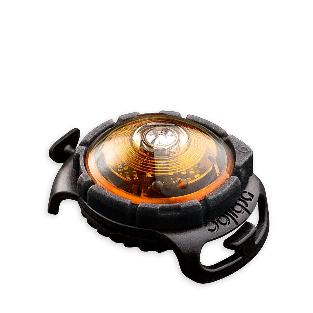 Orbiloc Dog Dual Geel – LED veiligheidslampje voor honden, waterdicht hondenlampje voor halsband of tuigje, maakt je hond zichtbaar tot 5 km in het donker