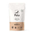 Voorkant verpakking van Pala Dog Treats 100% Rabbit – hypoallergene hondensnacks van konijn, luchtgedroogd, monoproteïne, graanvrij en rijk aan eiwitten en vitaminen