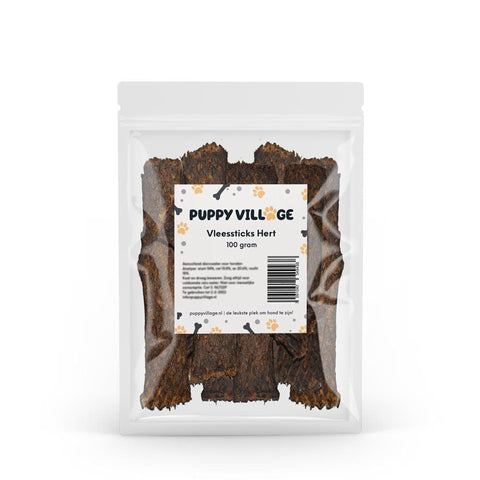 Puppy Village Vleessticks - Hert (100 gr.) - Puppy Village.nl