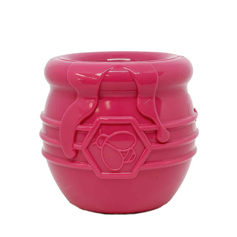 SodaPup eCup Treat Dispenser & Enrichment Toy – Honey Pot (Roze) - Puppy Village.nl