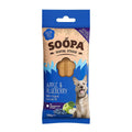 Soopa Dental Sticks Appel & Blauwe Bessen – voorzijde verpakking – natuurlijke kauwsnack voor honden, graanvrije en hypoallergene gebitsverzorging