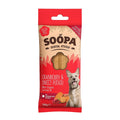 Soopa Dental Sticks Cranberry & Zoete Aardappel – voorzijde verpakking – natuurlijke kauwsnack voor honden, graanvrije en hypoallergene gebitsverzorging