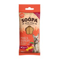 Soopa Dental Sticks Mango & Framboos – voorzijde verpakking – natuurlijke kauwsnack voor honden, graanvrije en hypoallergene gebitsverzorging