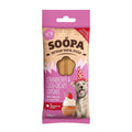 Soopa Dental Sticks Aardbei & Coco-Cream Cupcake – voorzijde verpakking – natuurlijke kauwsnack voor honden, graanvrije en hypoallergene gebitsverzorging