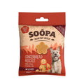 Soopa Healthy Bites Gingerbread Biscuit – kersteditie – voorkant verpakking – natuurlijke, graanvrije en hypoallergene minibites, gezonde beloningssnoepjes voor honden
