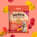 Soopa Healthy Bites Mango & Framboos –  natuurlijke, graanvrije en hypoallergene minibites, gezonde beloningssnoepjes voor honden