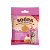 Soopa Healthy Bites Aardbei & Coco-Cream Cupcake – voorkant verpakking – natuurlijke, graanvrije en hypoallergene minibites, gezonde beloningssnoepjes voor honden