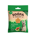 Soopa Healthy Bites Watermeloen & Appel – voorkant verpakking – natuurlijke, graanvrije en hypoallergene minibites, gezonde beloningssnoepjes voor honden